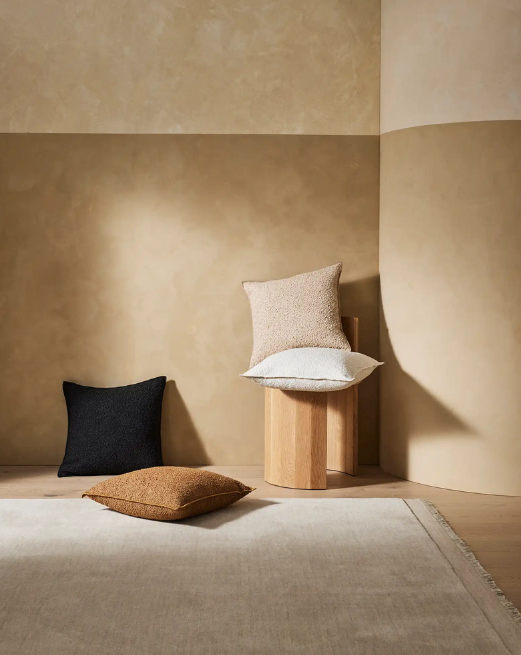 Alberto Boucle Cushion - Nougat