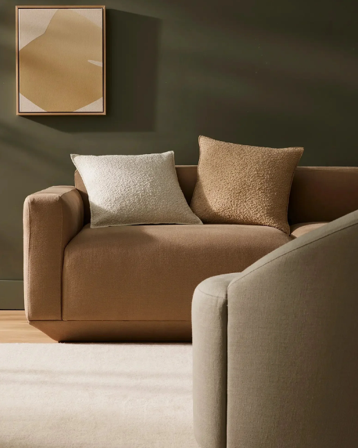 Alberto Boucle Cushion - Nougat