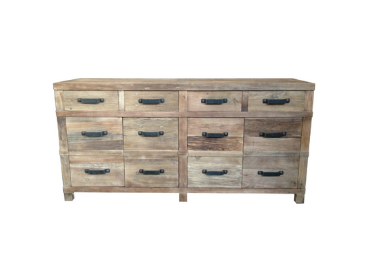 Recycled Elm Buffet - 4 Drawer & 4 Doors