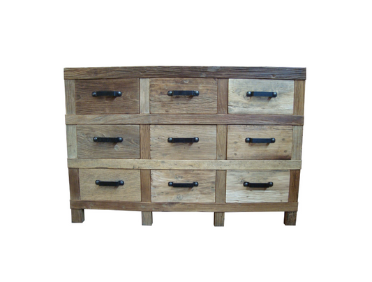 Recycled Elm Buffet - 9 Drawers