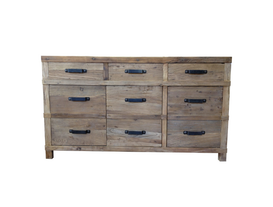 Recycled Elm Buffet - 3 Drawer & 3 Doors